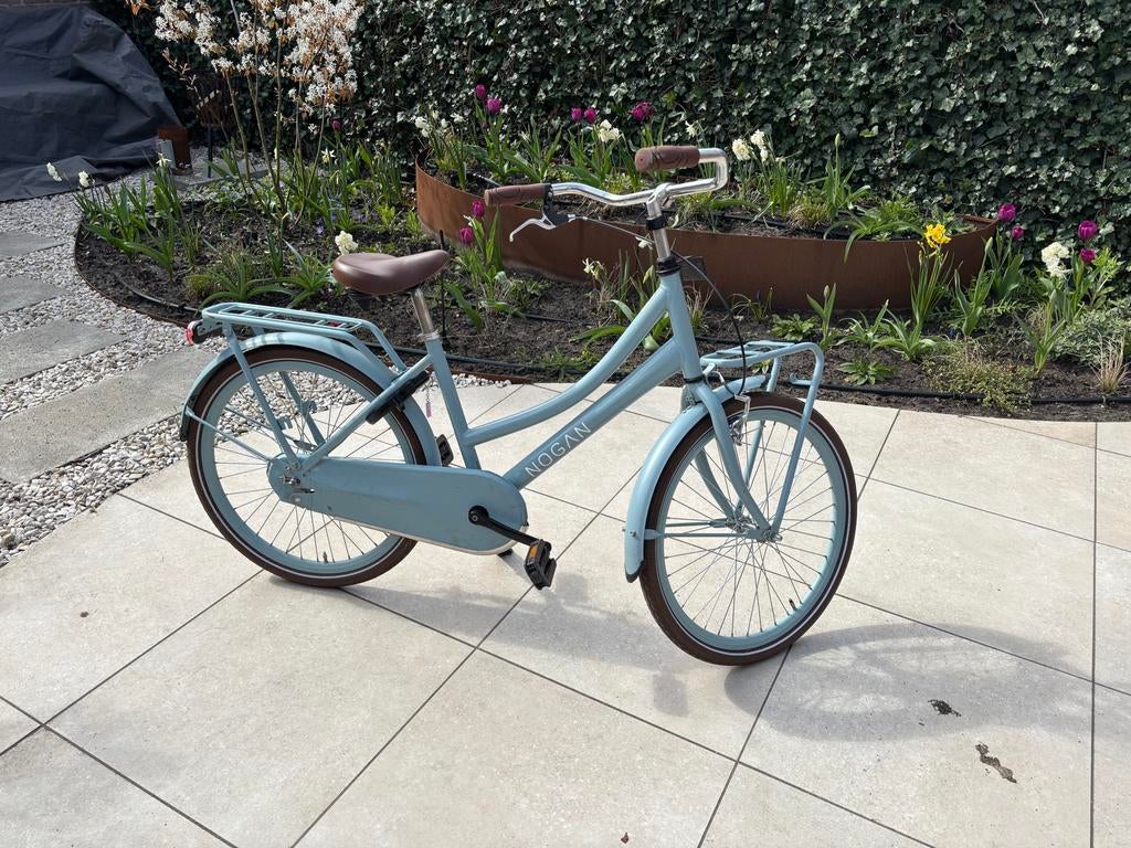 Nogan cargo transport meisjesfiets 24 inch - Lichtblauw, Ophalen, Gebruikt, 24 inch, Handrem
