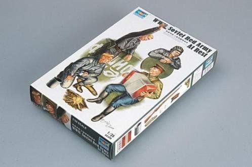 Trumpeter WWII Soviet Red Army at rest (00413) SHF, Ophalen of Verzenden, Gebruikt, 1:35 tot 1:50, Figuur of Figuren