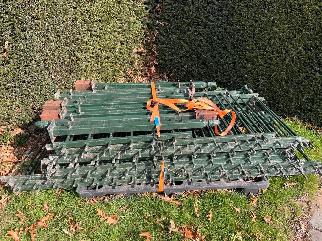 Sierhekwerk / metalen hekwerk 20 meter, Ophalen, Gebruikt, 100 tot 150 cm, 200 cm of meer