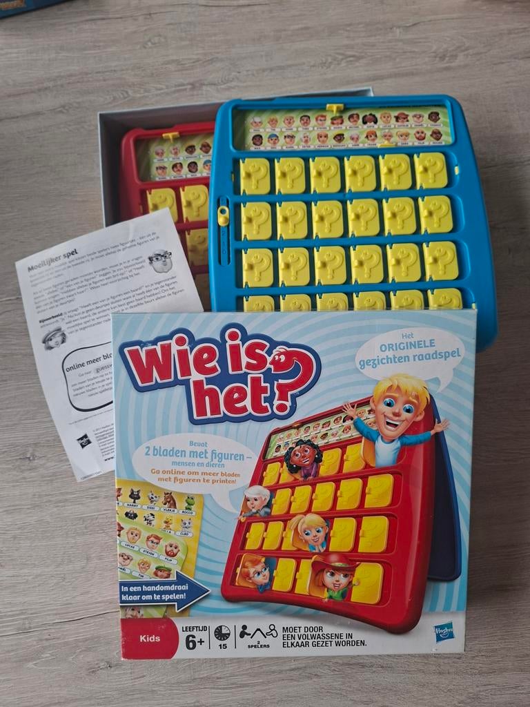 Wie is het? gezichten raadspel, Hobby en Vrije tijd, Gezelschapsspellen | Bordspellen, Ophalen of Verzenden