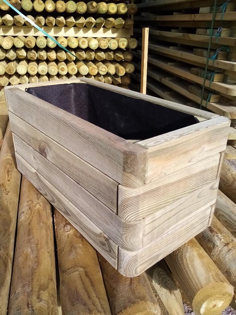 Diverse houten bloembakken, Minder dan 30 cm, Nieuw, Ophalen of Verzenden, Rechthoekig