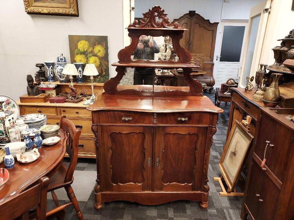 Biedermeier mahoniehouten openbonheur., Ophalen