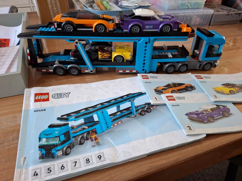LEGO City Vrachtwagen met Raceauto's (60408), Compleet, City, Lego, Ophalen of Verzenden
