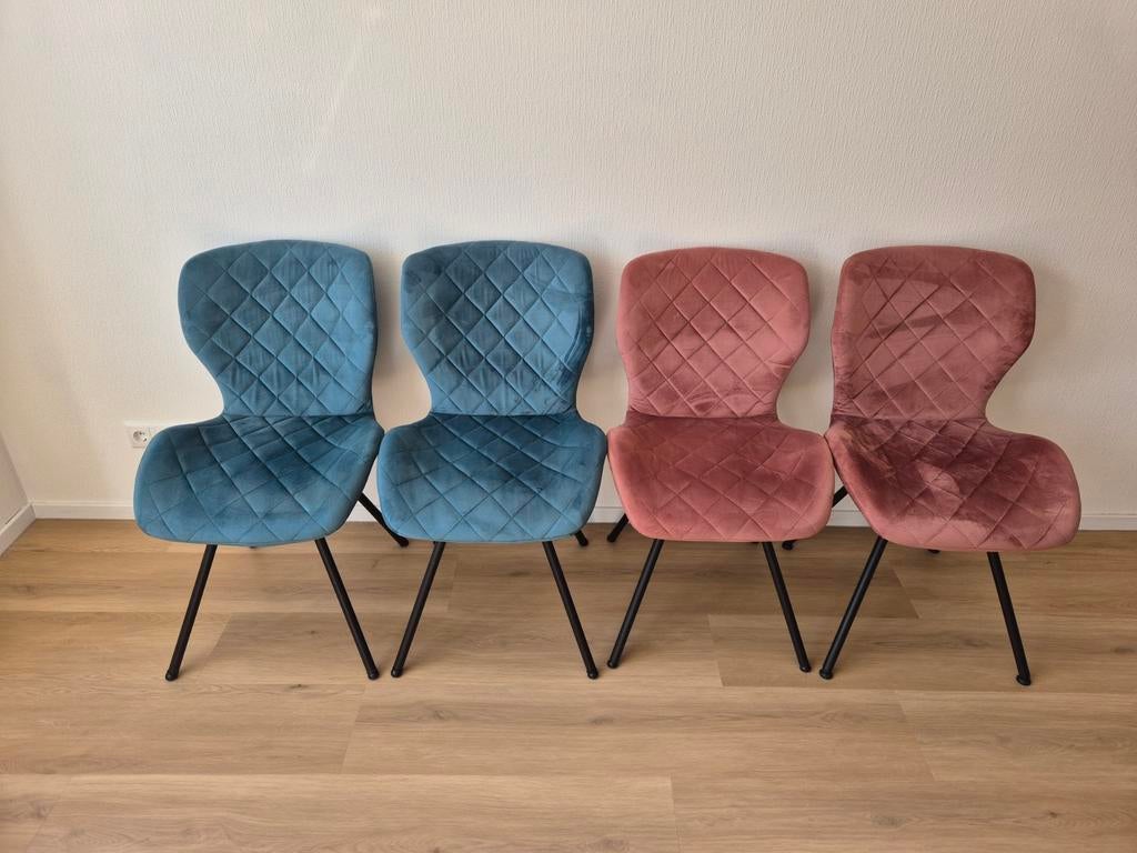 Velvet eetkamerstoelen, Ophalen, Vier