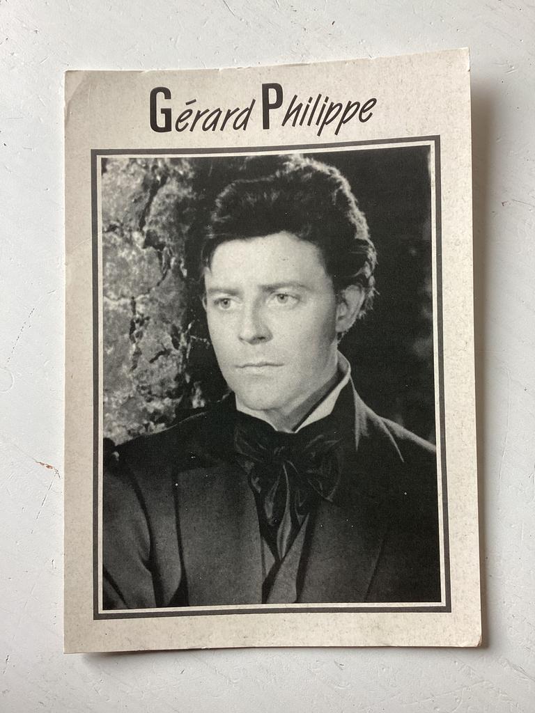 Ansichtkaart Gérard Philippe (Frans acteur), Verzenden, 1980 tot heden, Gelopen, Sterren en Beroemdheden