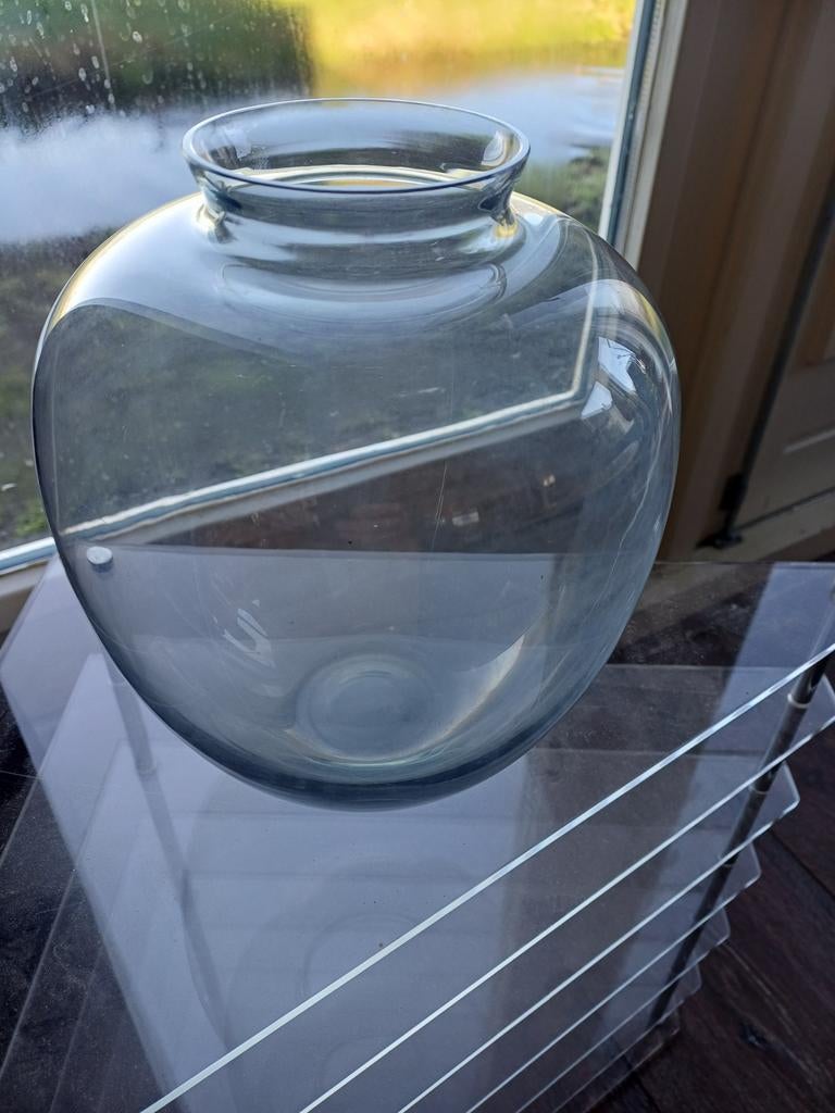 A.D. Copier tulpenvaas staalblauw, gemerkt CL Copier, Ophalen of Verzenden