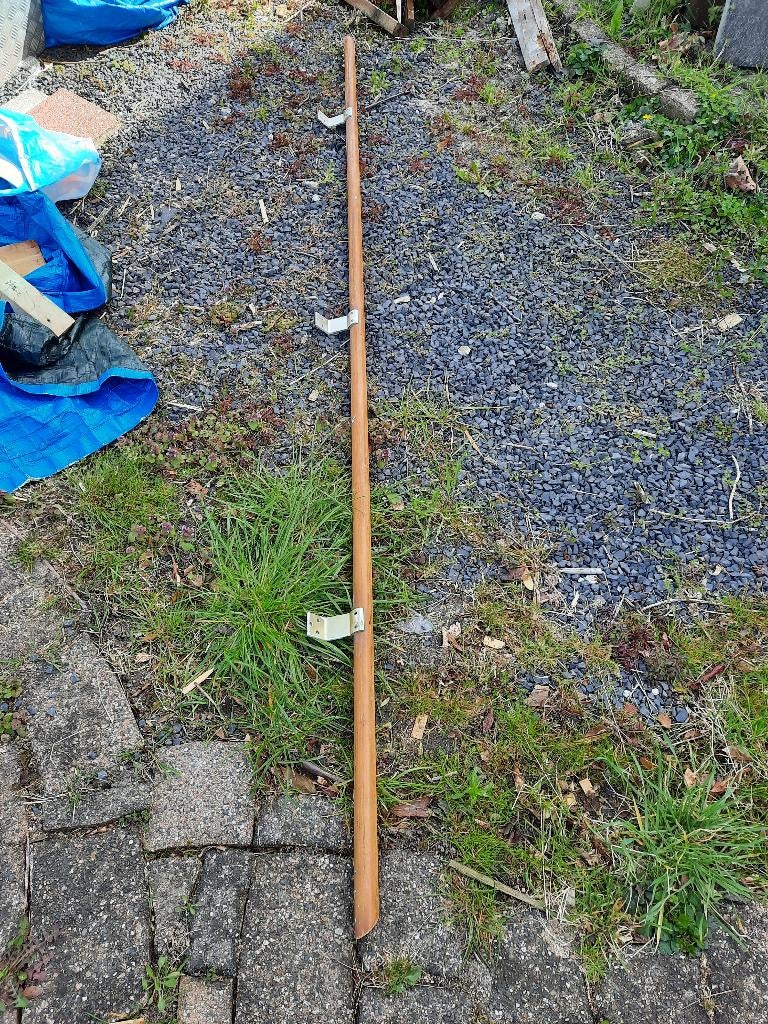 Trapleuning met alu.steunen, Ophalen, Zo goed als nieuw