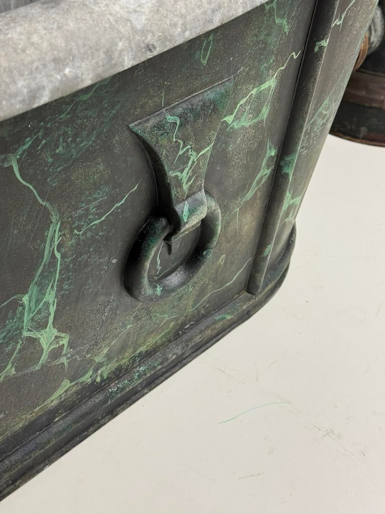 Faux Marbre badkuip Frans ca. 1900, Overige typen, Zo goed als nieuw, Minder dan 100 cm, 25 tot 50 cm