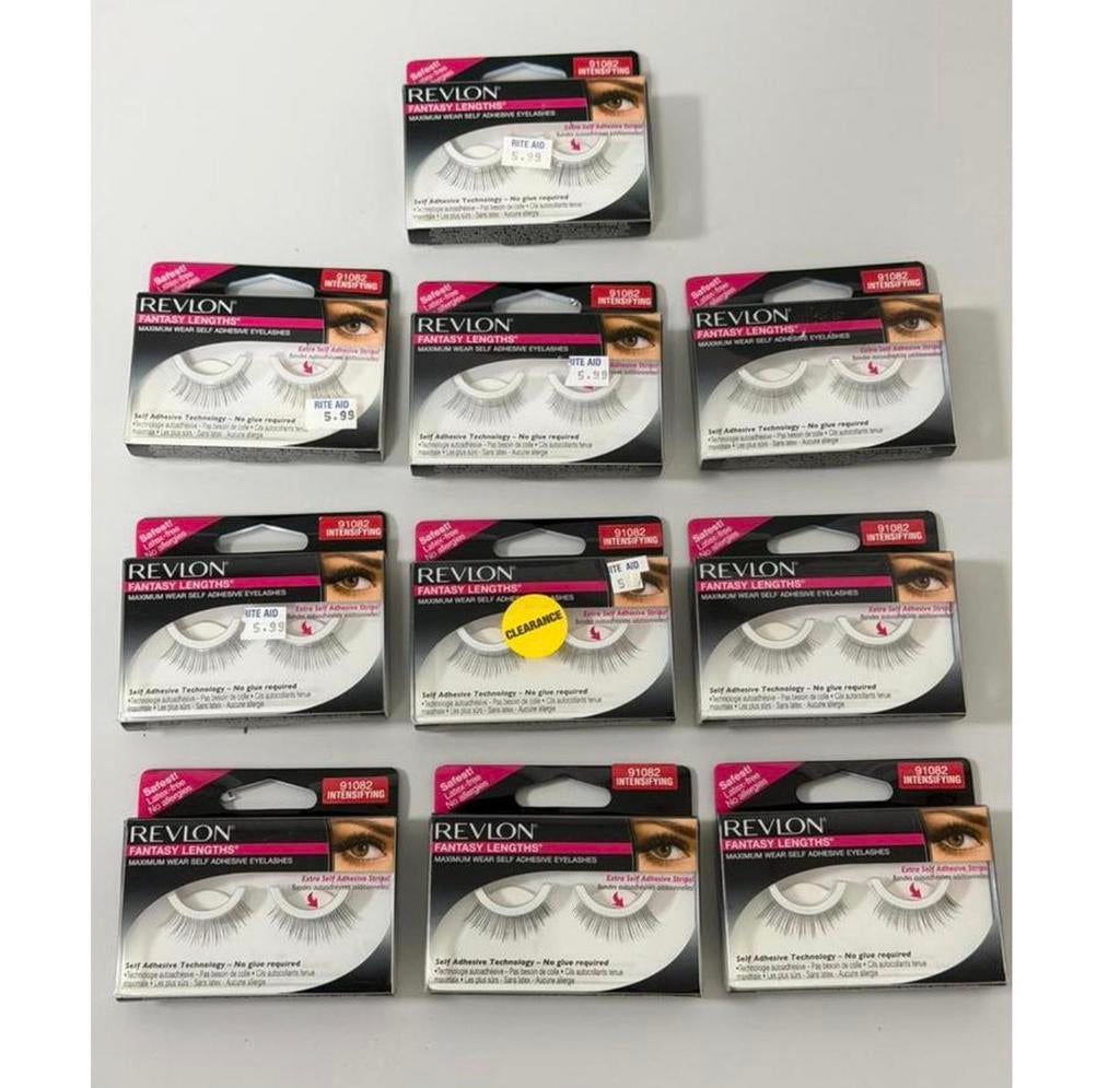 Partij 10X nepwimpers REVLON FANTASY 91082 Intensify wimpers, Ogen, Zwart, Nieuw, Ophalen of Verzenden