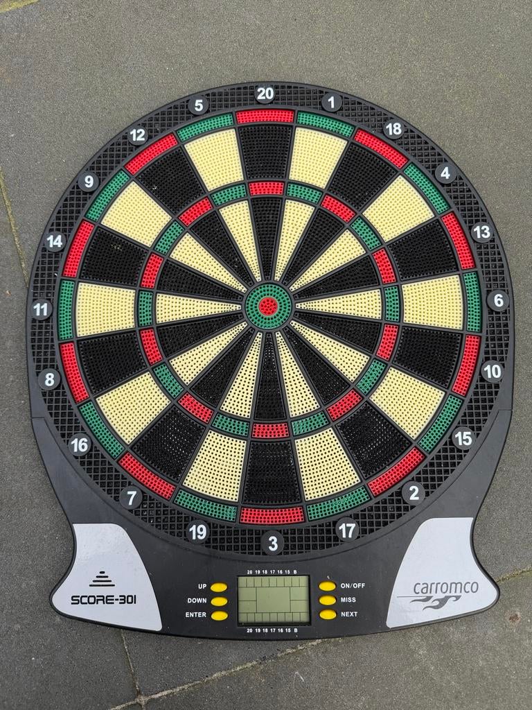 Elektronisch dartbord Carromco Score-301, Ophalen of Verzenden, Gebruikt, Dartbord, Elektronisch