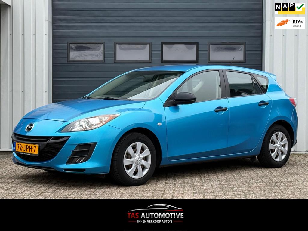 Mazda 3 1.6 S 5-deurs 2e EIG / AIRCO / 79.948 KM / NAP, Voorwielaandrijving, Gebruikt, 4 cilinders, Blauw