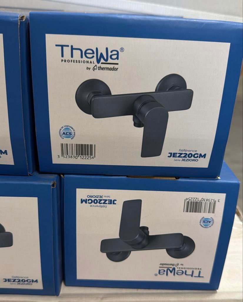 Partij 201x TheWa Douche mengkraan mat zwart nieuw, Doe-het-zelf en Verbouw, Sanitair, Ophalen of Verzenden, Nieuw, Douche