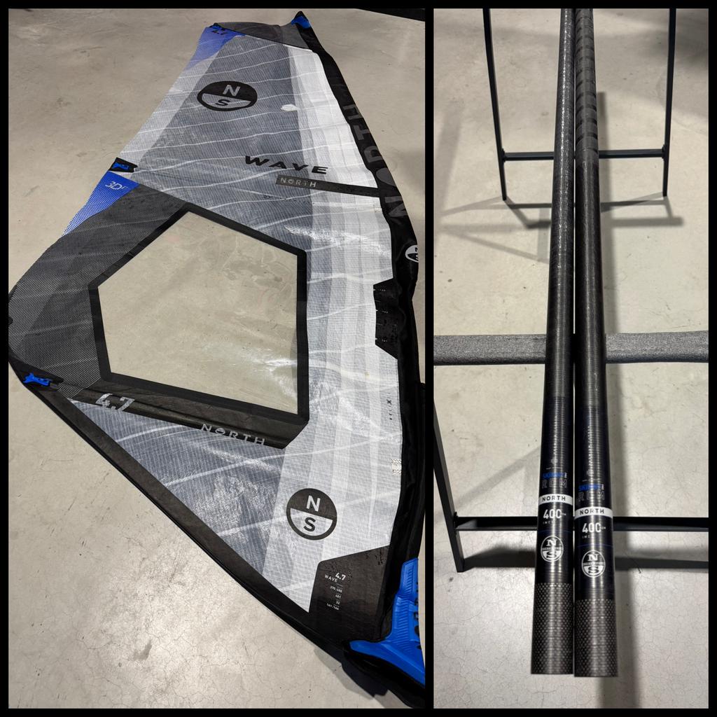 North Sails Wave 4.7 + North Sails Skinny Pro 400 RDM C100, Watersport en Boten, Ophalen, -, North, -
