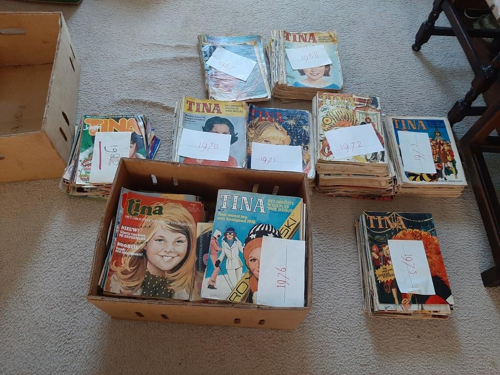 Tina Tijdschriften Collectie 1967-1982 - Bijna Compleet, Boeken, Tijdschriften en Kranten, Ophalen, Gelezen, Damesbladen
