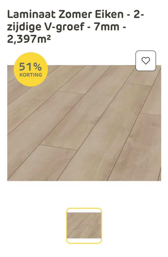 Laminaat Zomer Eiken Leftovers - Praxis, Ophalen, 50 tot 150 cm, Zo goed als nieuw, 10 m² of meer