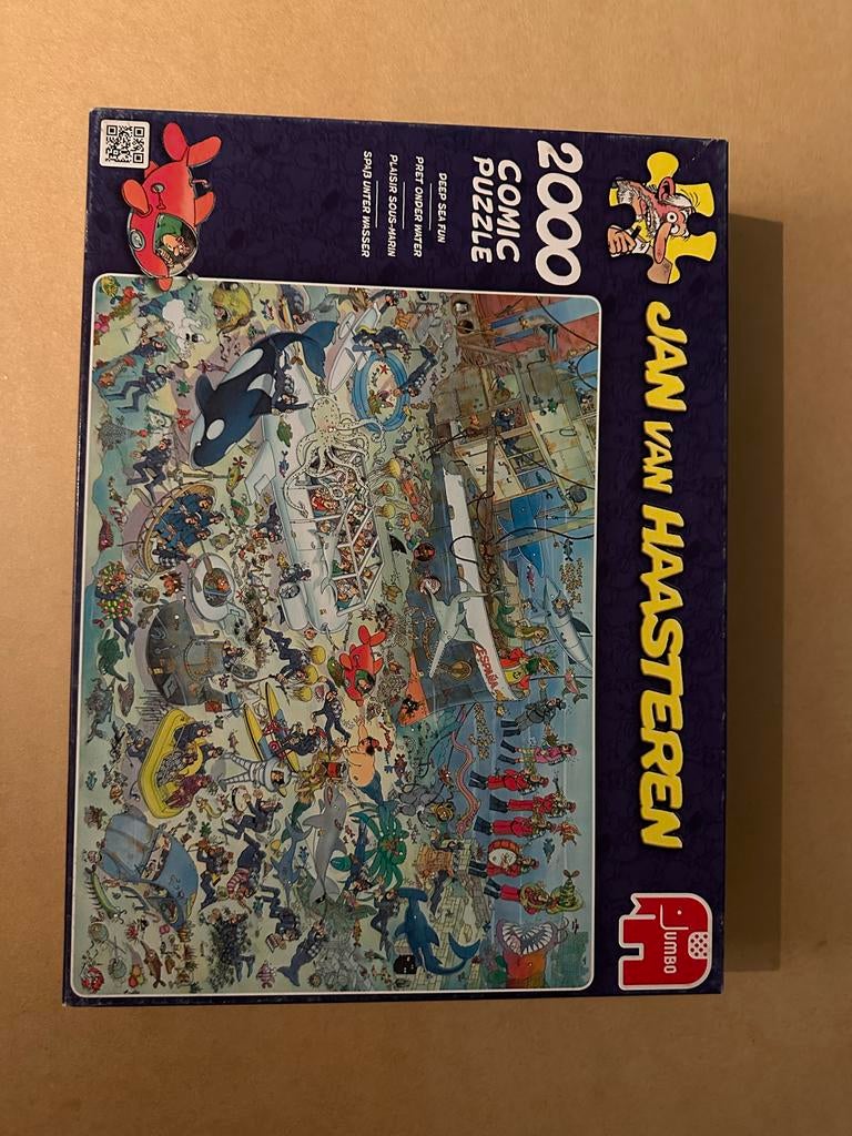 Jan van Haasteren - 2000 stukjes - Pret onder water, Ophalen of Verzenden, Meer dan 1500 stukjes, Zo goed als nieuw, Legpuzzel
