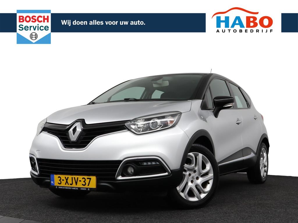 Renault Captur 0.9 TCE DYNAMIQUE ECC/CRUISE/NAV/KEYLESS.ENTR, Auto's, Stof, Gebruikt, Zwart, 49 €/maand
