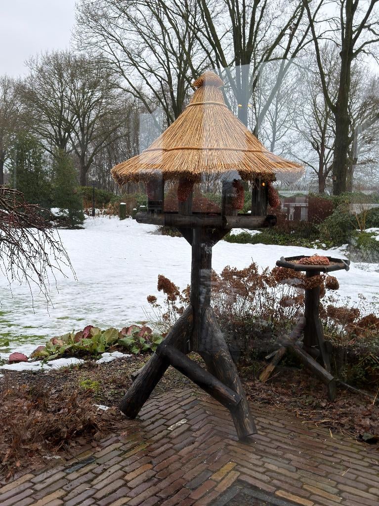 Vogelvoederhuis Groot Zwart Riet Struis Raben XXL NIEUW, Ophalen, Nieuw