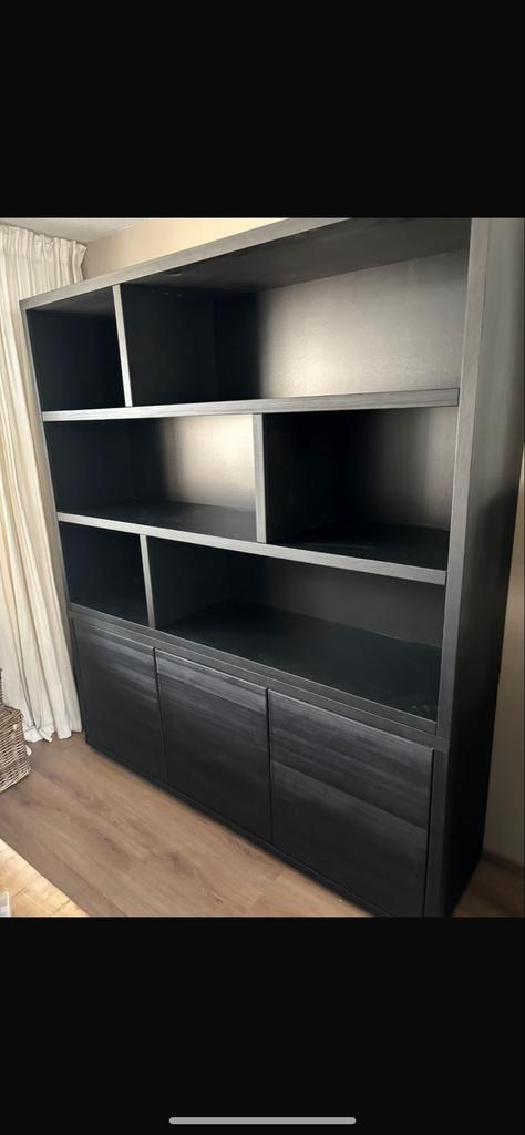 Buffetkast Saalbach Zwart - 188x48x216cm, Ophalen, Gebruikt, 200 cm of meer, 150 tot 200 cm