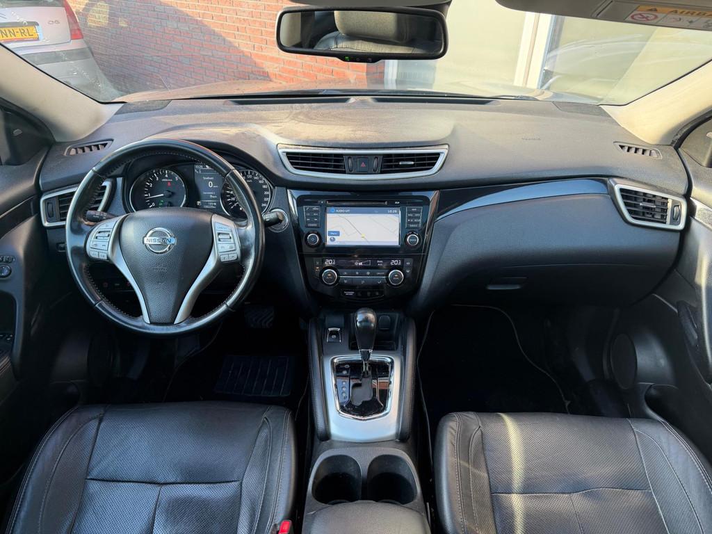 Nissan Qashqai 1.2 Tekna / Pano / Leder / Camera / DAB / Nav, Auto's, Stof, Gebruikt, 4 cilinders, Met garantie (alle)