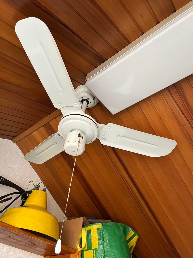 Ventilator wit plafond, Witgoed en Apparatuur, Airco's, Ophalen, Gebruikt, Plafondventilator, 3 snelheden of meer