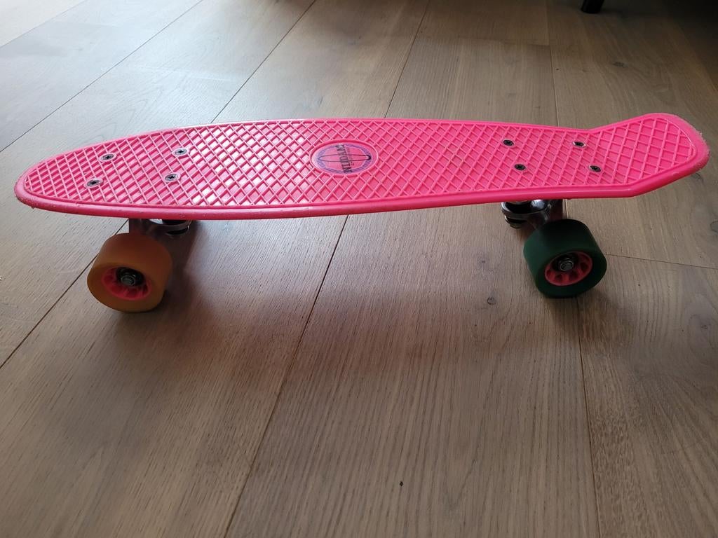 Nijdam Pennyboard - Roze Skateboard, Ophalen, Zo goed als nieuw, Skateboard