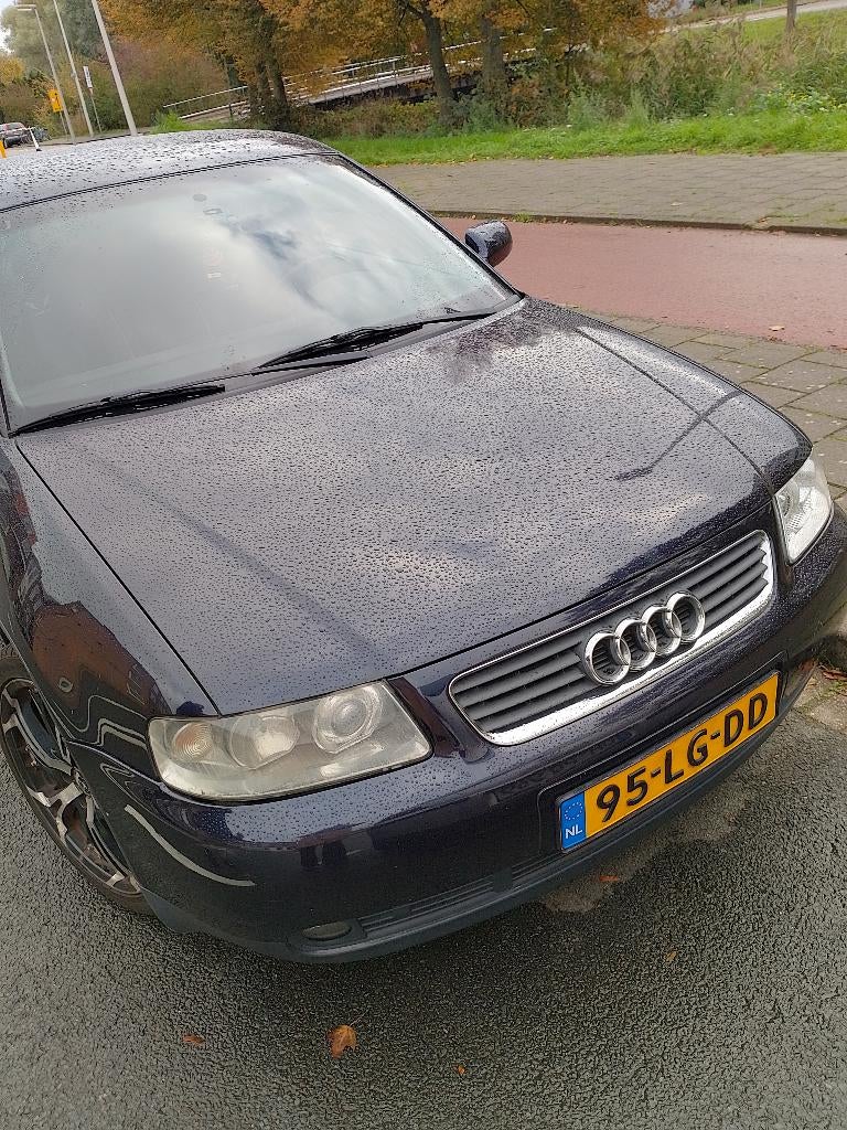 Audi A3 1.8 92KW 3D 2003 Blauw, Auto's, 125 pk, Zwart, 4 cilinders, Origineel Nederlands
