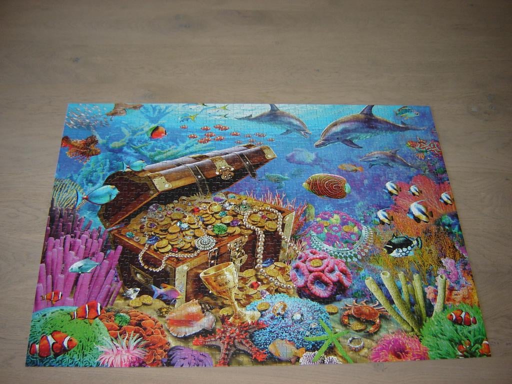 Puzzel Jumbo ONDERWATERSCHAT 1000 st., Ophalen of Verzenden, 500 t/m 1500 stukjes, Zo goed als nieuw, Legpuzzel