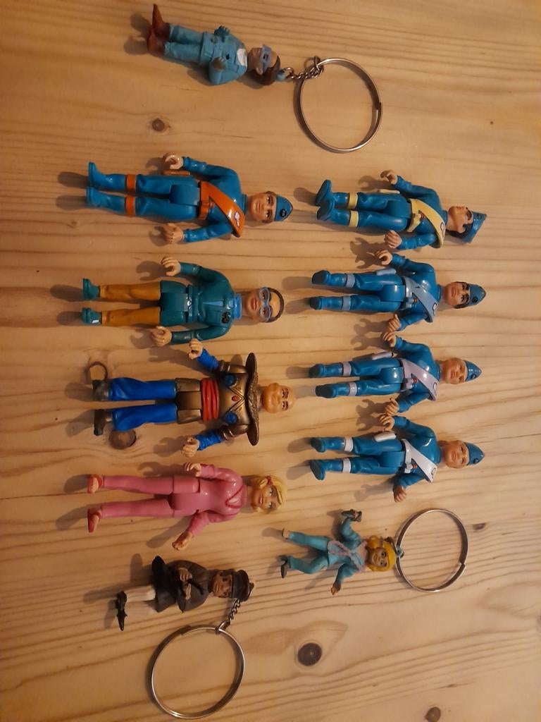 Thunderbirds poppen en sleutelhangers - Vintage set, Ophalen of Verzenden, Nieuw