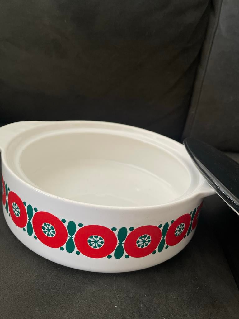 Melitta Copenhagen Red Poppy dekschaal/ovenschaal jaren 70, Ophalen of Verzenden