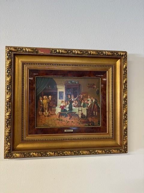 Schilderij : Familie, eten en drinken, Ophalen