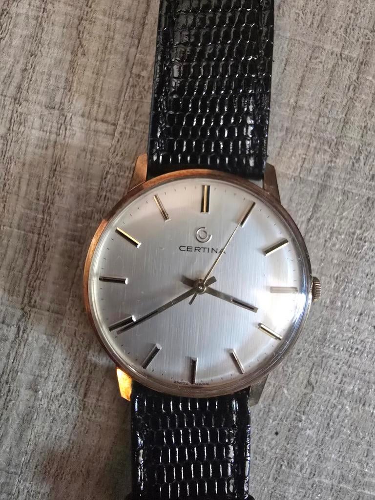 Uniek 12 Karaat Gouden Certina Horloge uit 1965 - Handopwind, Ophalen of Verzenden, Zo goed als nieuw, Goud