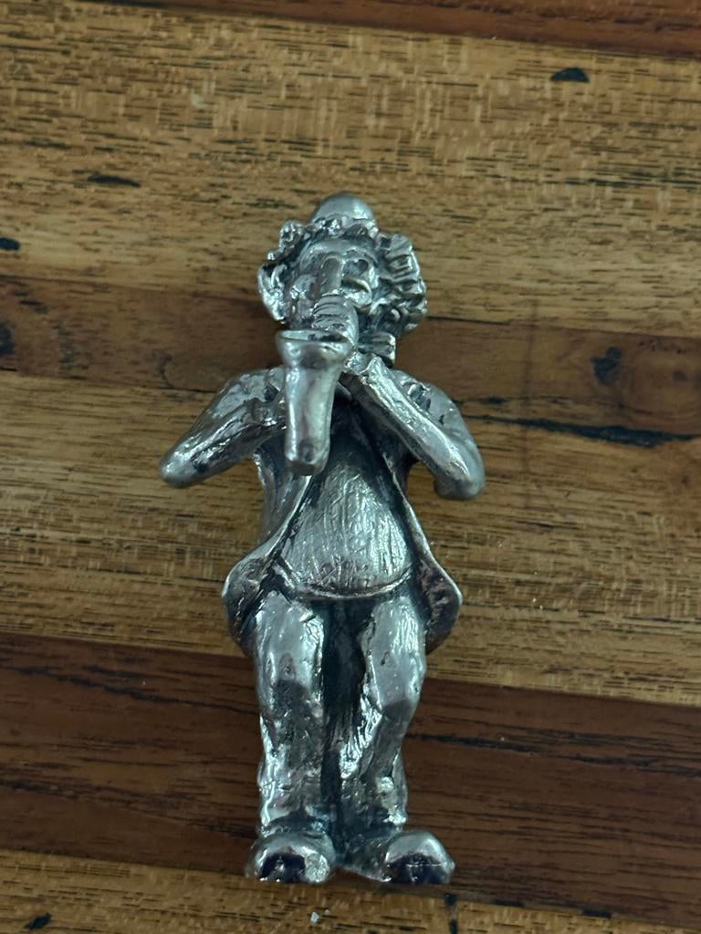 Set van 5 metalen beeldjes van muzikanten, Ophalen of Verzenden, Zo goed als nieuw, Mens