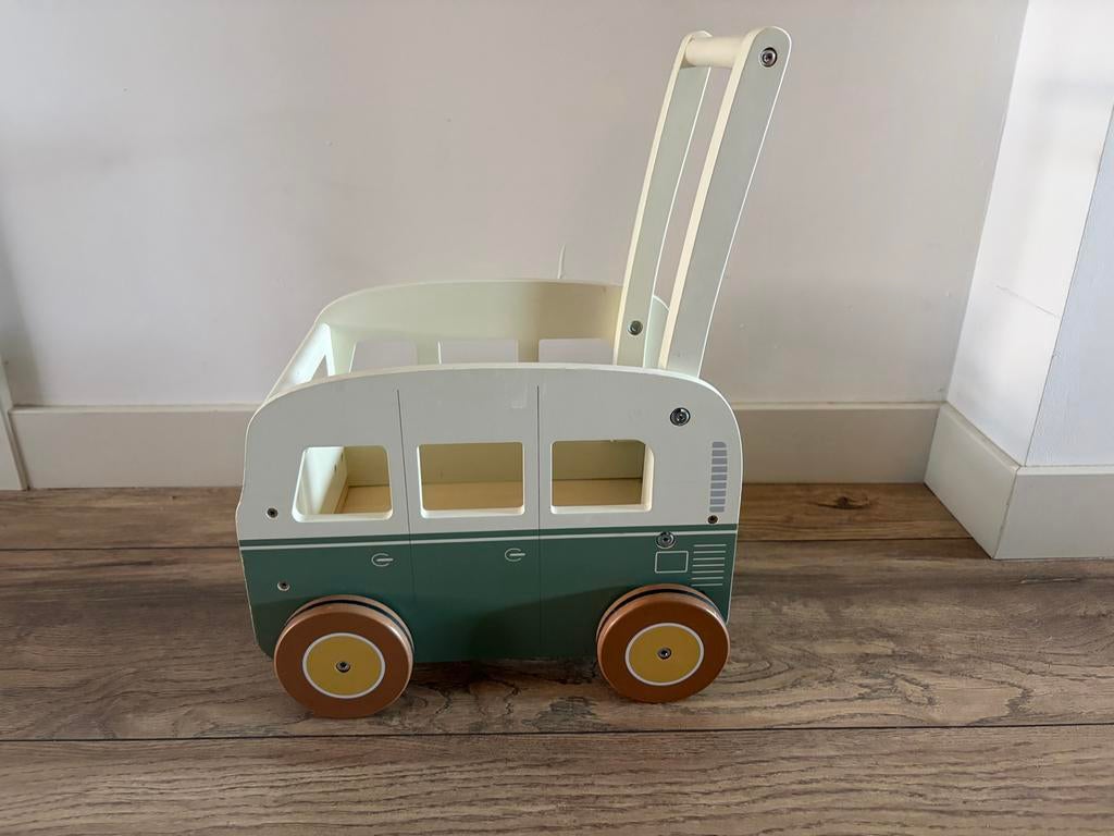 Little Dutch Houten Loopwagen Camper, Kinderen en Baby's, Ophalen, Zo goed als nieuw, Duw- of Trekspeelgoed