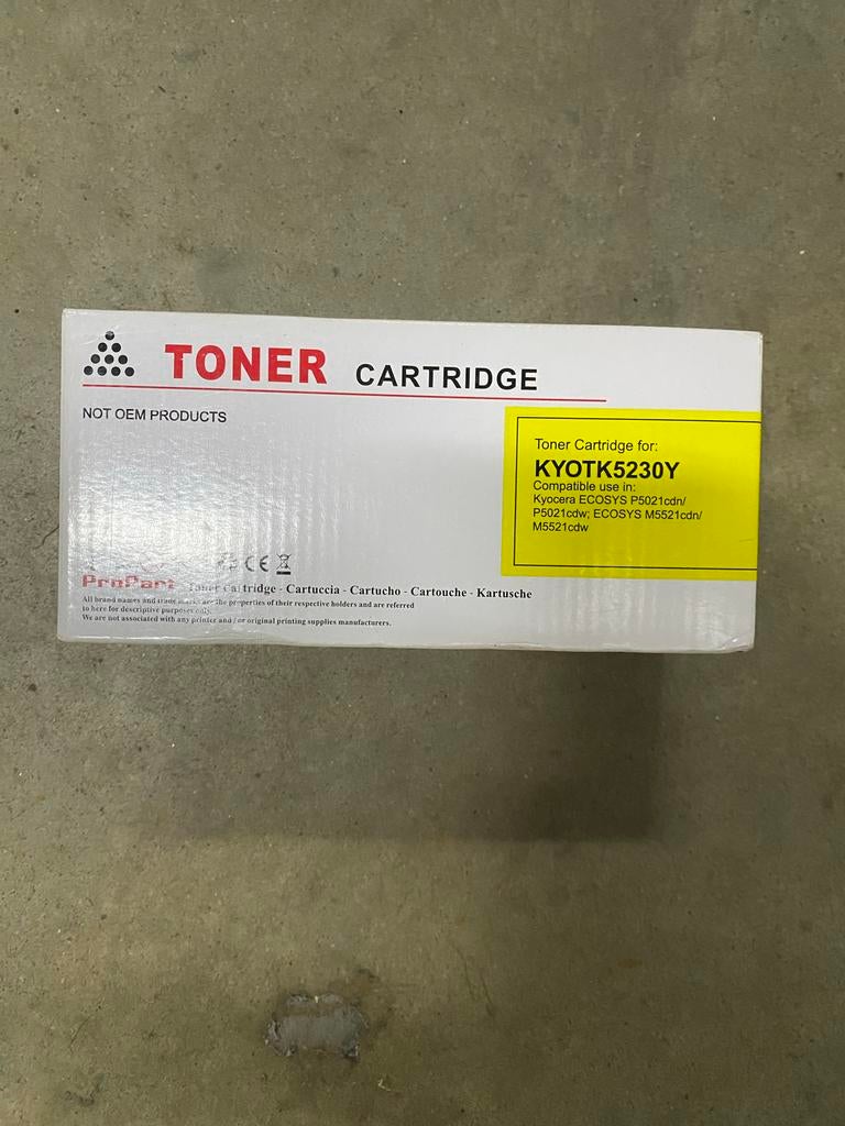Toner Cartridge KYOTK5230Y voor Kyocera ECOSYS, Printer, Ophalen of Verzenden, Laserprinter, Nieuw