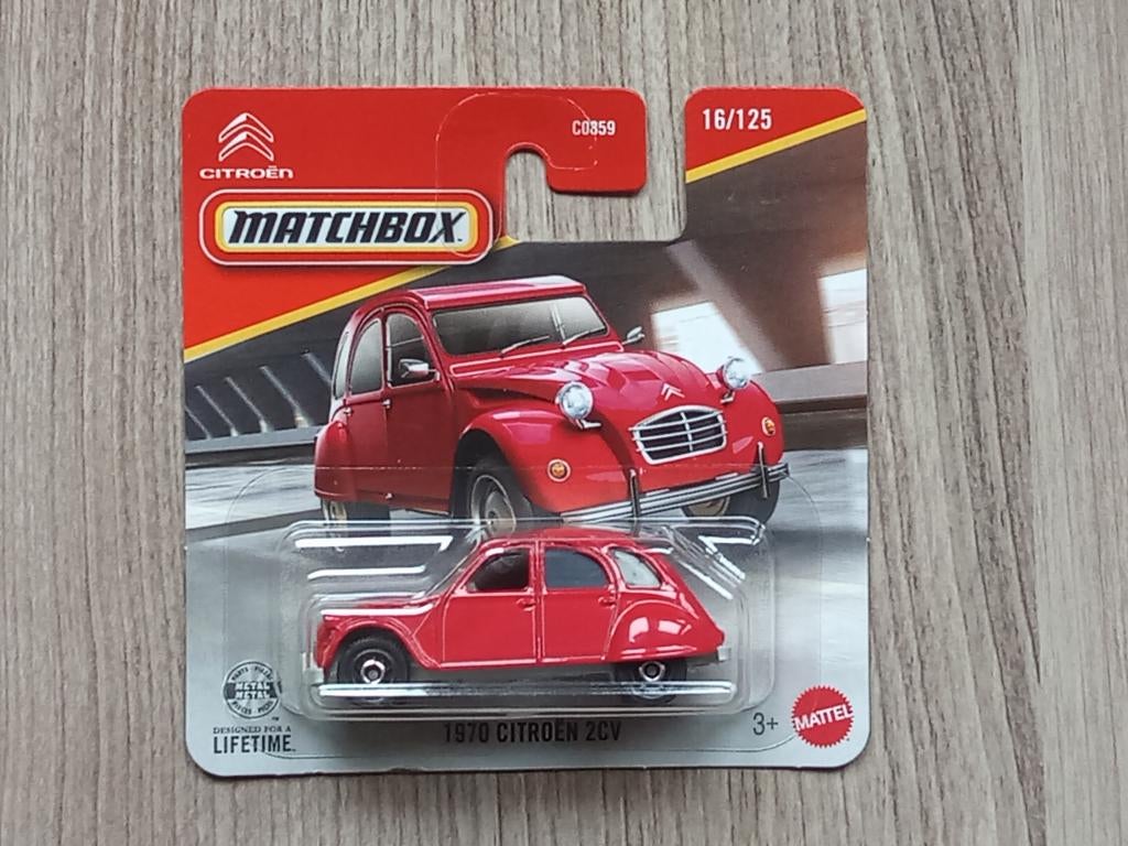 Matchbox Citroen 2cv rood, Ophalen of Verzenden, Nieuw, Auto