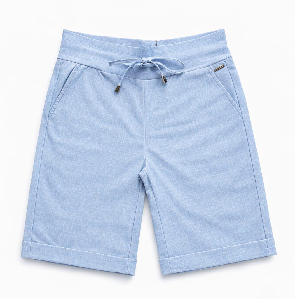 Mi Piace travelstof korte broek XS light blue-off white, Kort, Blauw, Nieuw, Ophalen of Verzenden