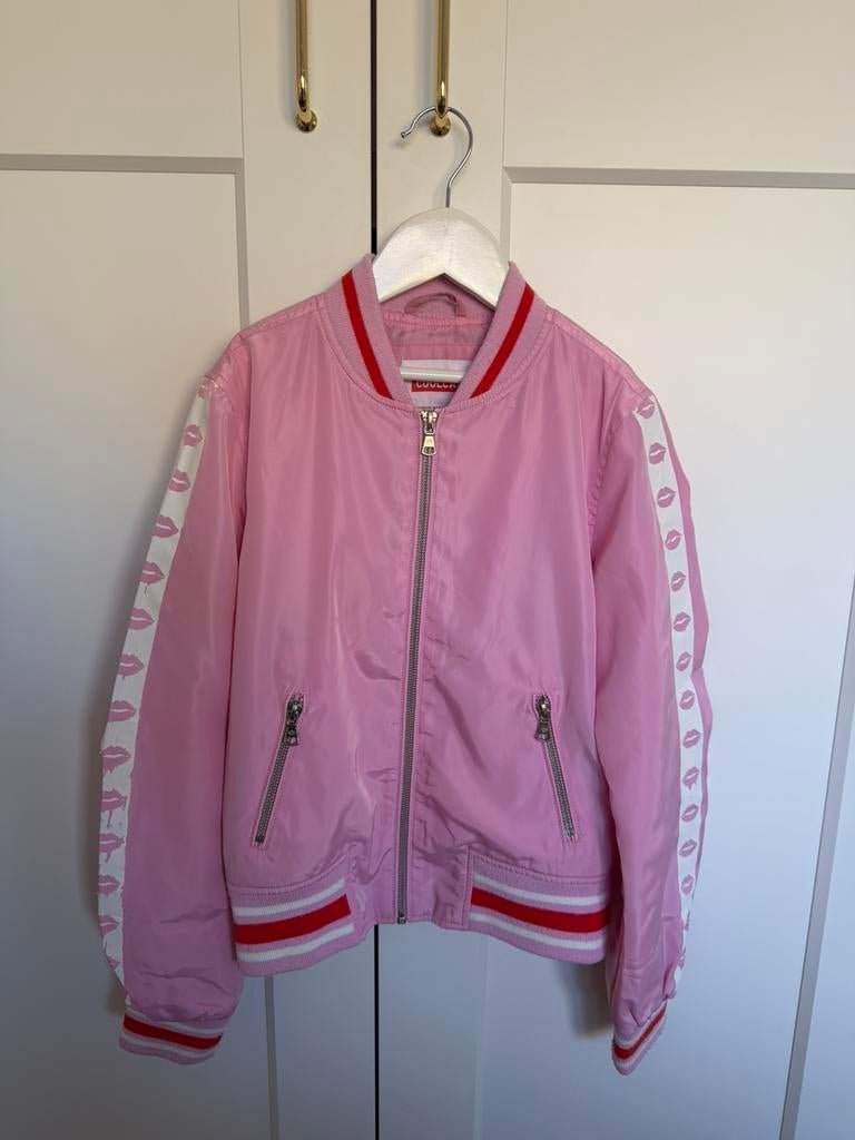 Coolcat roze bomberjas – maat 146/152 – kusjesprint, Meisje, Coolcat, Ophalen of Verzenden, Zo goed als nieuw