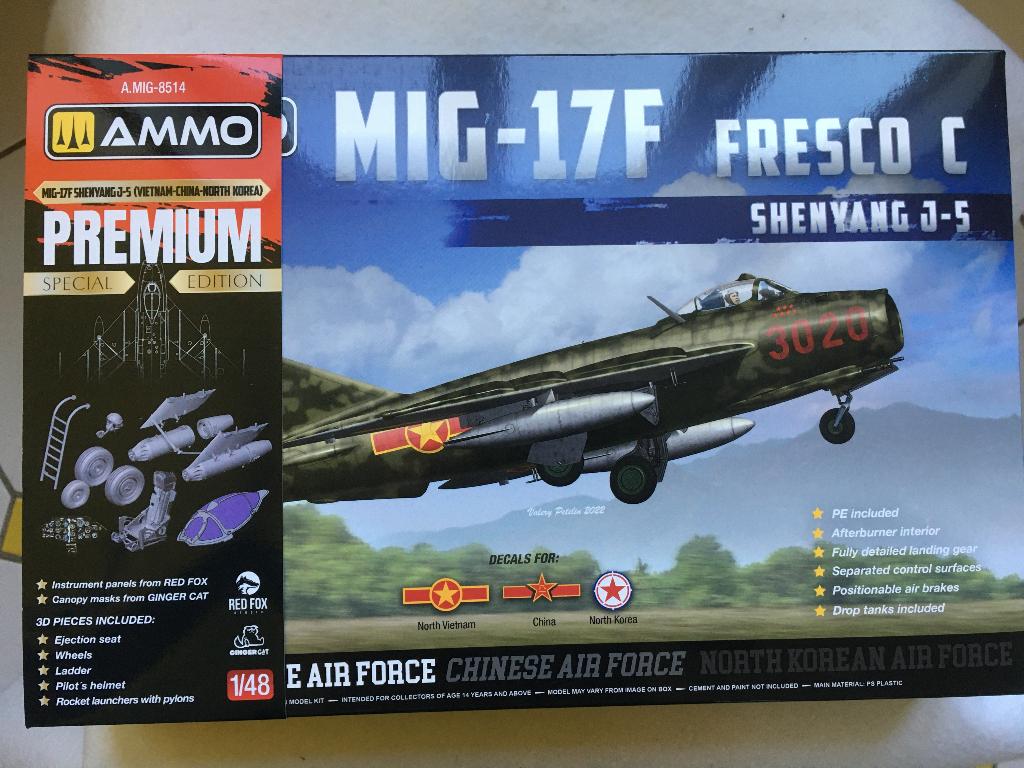 1/48 AMMO MIG-17F Vietnam/Korea - Premium Special Edition, Overige merken, Nieuw, Ophalen of Verzenden, Groter dan 1:72