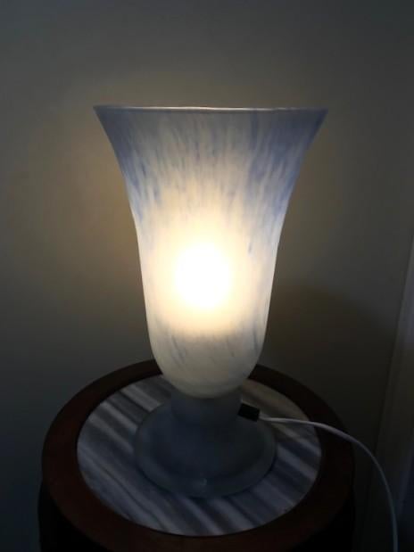 Lamp Murano Scavo Glas blauwe glaspasta Vintage Design😍💎👌, Antiek en Kunst, Antiek | Lampen, Ophalen of Verzenden