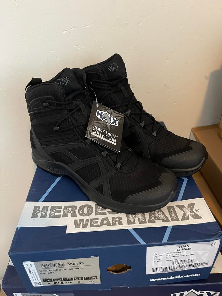 Nieuwe HAIX mt42 Black Eagle Tactical 2.0 GTX Mid Boots, Ophalen of Verzenden, Nieuw, Zwart, Boots