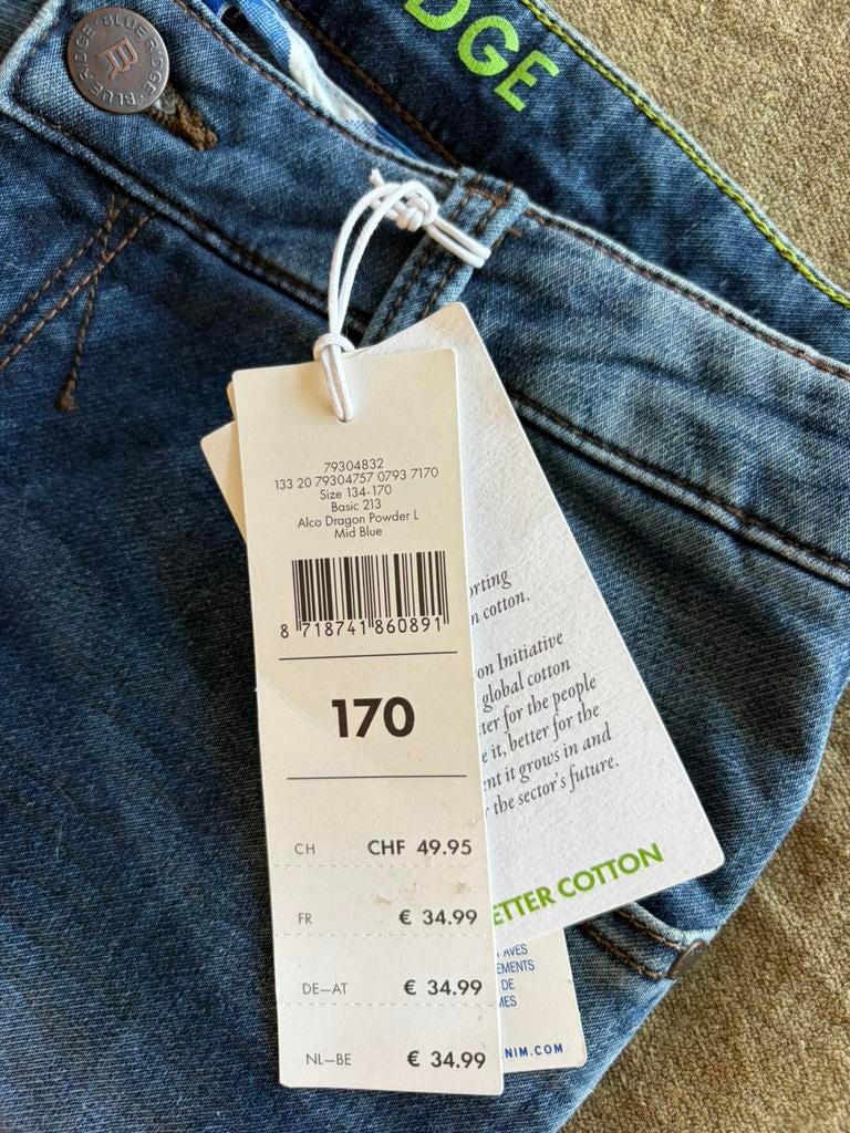 WE Blue Ridge jog denim spijkerbroek 170, Kinderen en Baby's, Kinderkleding | Maat 170, Ophalen of Verzenden, Nieuw, Jongen, Broek