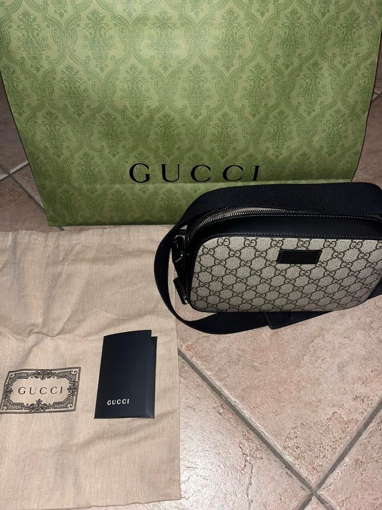 Gucci Supreme Monogram Beige Black, Overige merken, Beige, Ophalen of Verzenden, Zo goed als nieuw