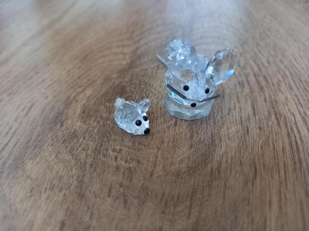 Swarovski Kristallen - Muis & Baby Muis, Verzamelen, Swarovski, Ophalen of Verzenden, Zo goed als nieuw, Figuurtje