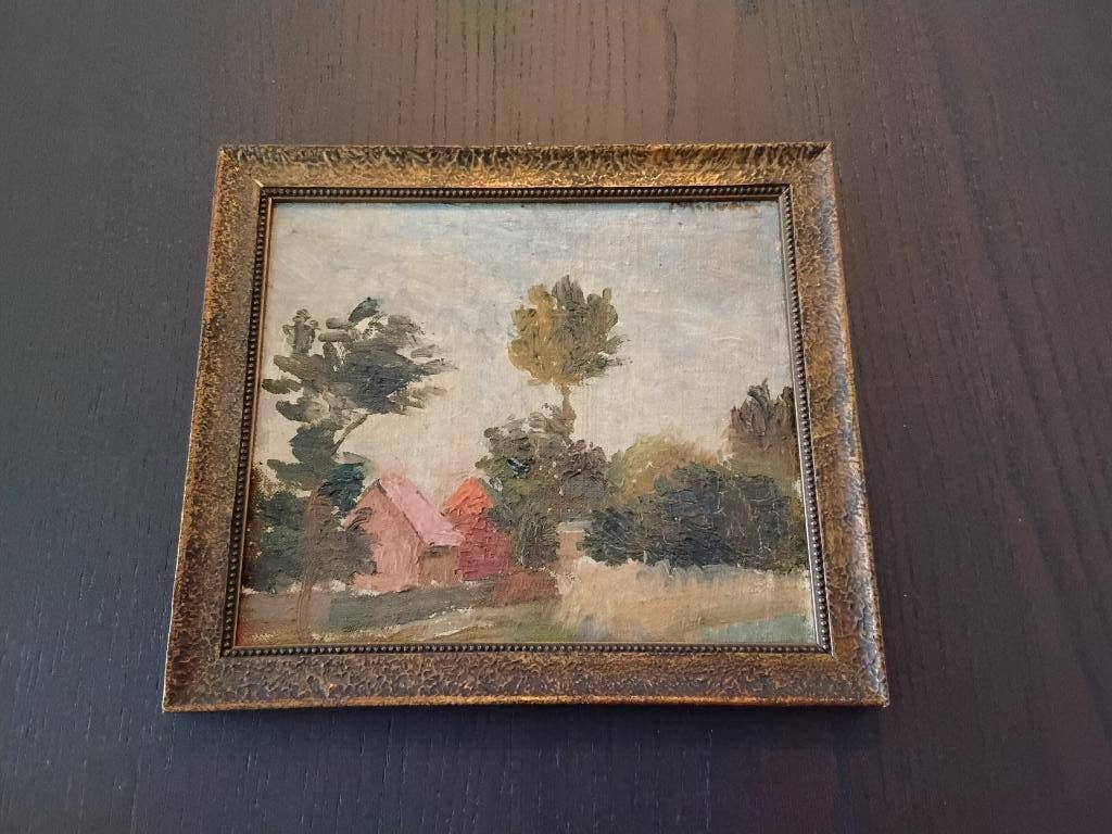 Te koop antiek schilderijtje van Krakou, Antiek en Kunst, Kunst | Schilderijen | Klassiek, Ophalen