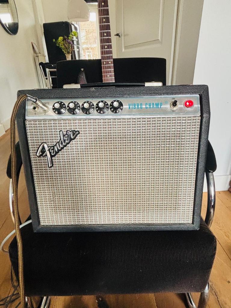 1974 Fender Vibro Champ, Muziek en Instrumenten, Ophalen, Gebruikt, Gitaar, Minder dan 50 watt