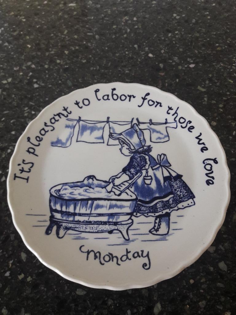 wandbordje Burleigh Monday, Antiek en Kunst, Ophalen of Verzenden