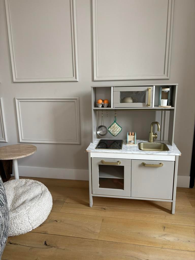 IKEA kinderkeuntje zelf gepimpt, inclusief veel accessoires, Ophalen, Gebruikt, Hout, Speelkeuken