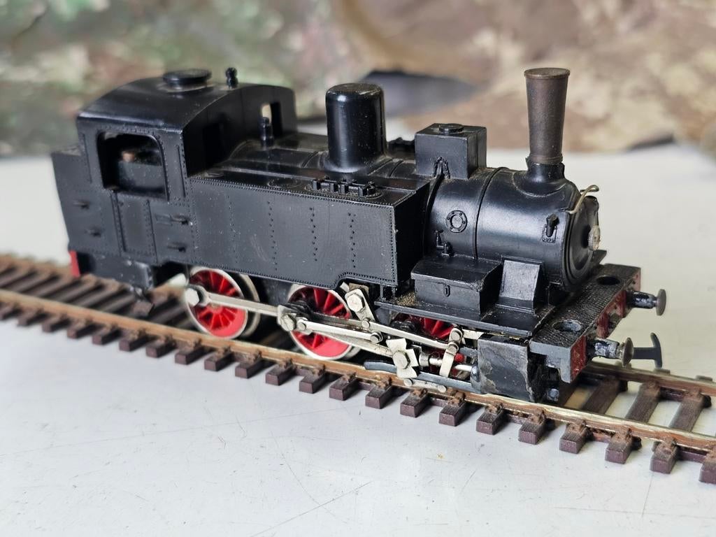 Modeltrein Ho rivarossi FS stoomlokomotief Italië, Ophalen of Verzenden, Gelijkstroom, Wagon, Roco