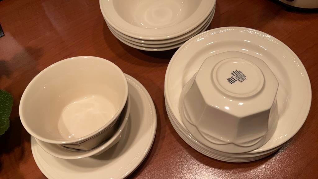 Steelite/ roomkleur/lees advertentie aub, Ophalen of Verzenden, Zo goed als nieuw, Effen, Porselein